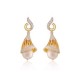 Designer Earrings with Certified Diamonds in 18k Yellow Gold - ER0992P